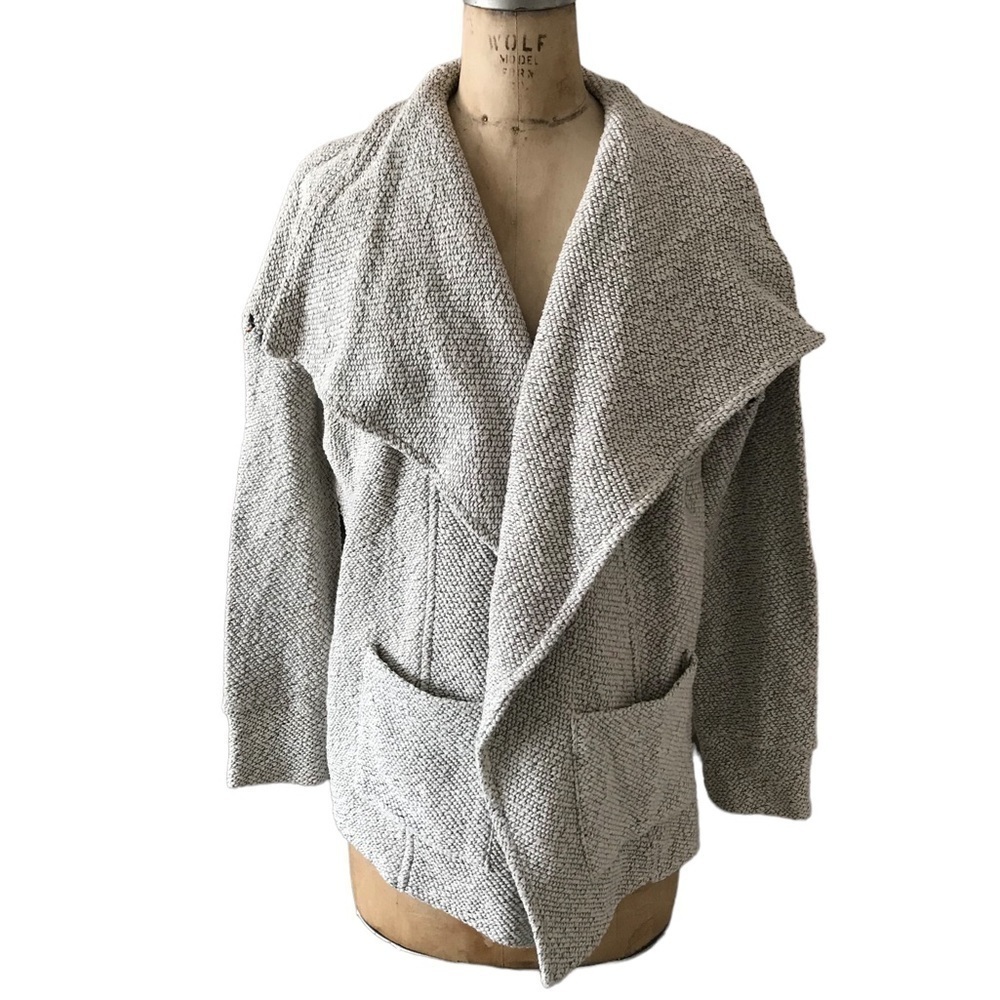 Lucky Brand heather gray open cardigan sweater small